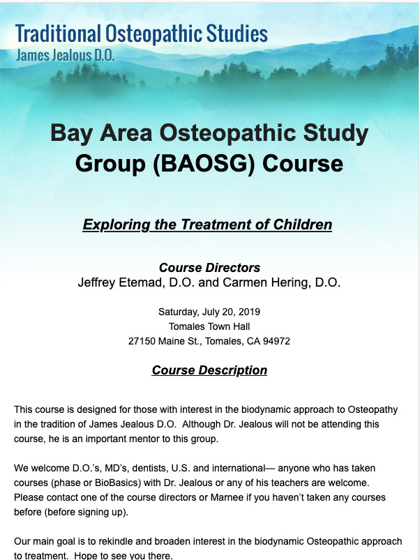 Bay Area Study Group Course